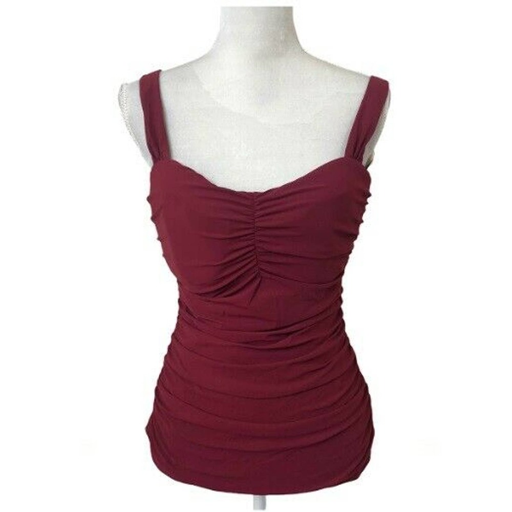 Gottex Women's Tutti Frutti Sweetheart Tankini Top Swimsuit Red 34 D-Cup $98 NWT - Picture 5 of 6